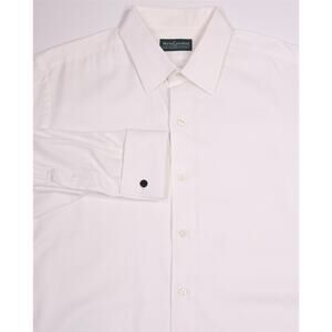 Martin Greenfield Custom Tailored White Twill FC Dress Shirt (42) 16.5-34